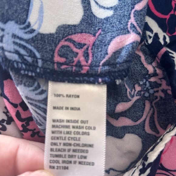 Crown & Ivy Kids Girls Size 14 Half Sleeve Floral Shift Dress Party Vacation - Picture 4 of 6